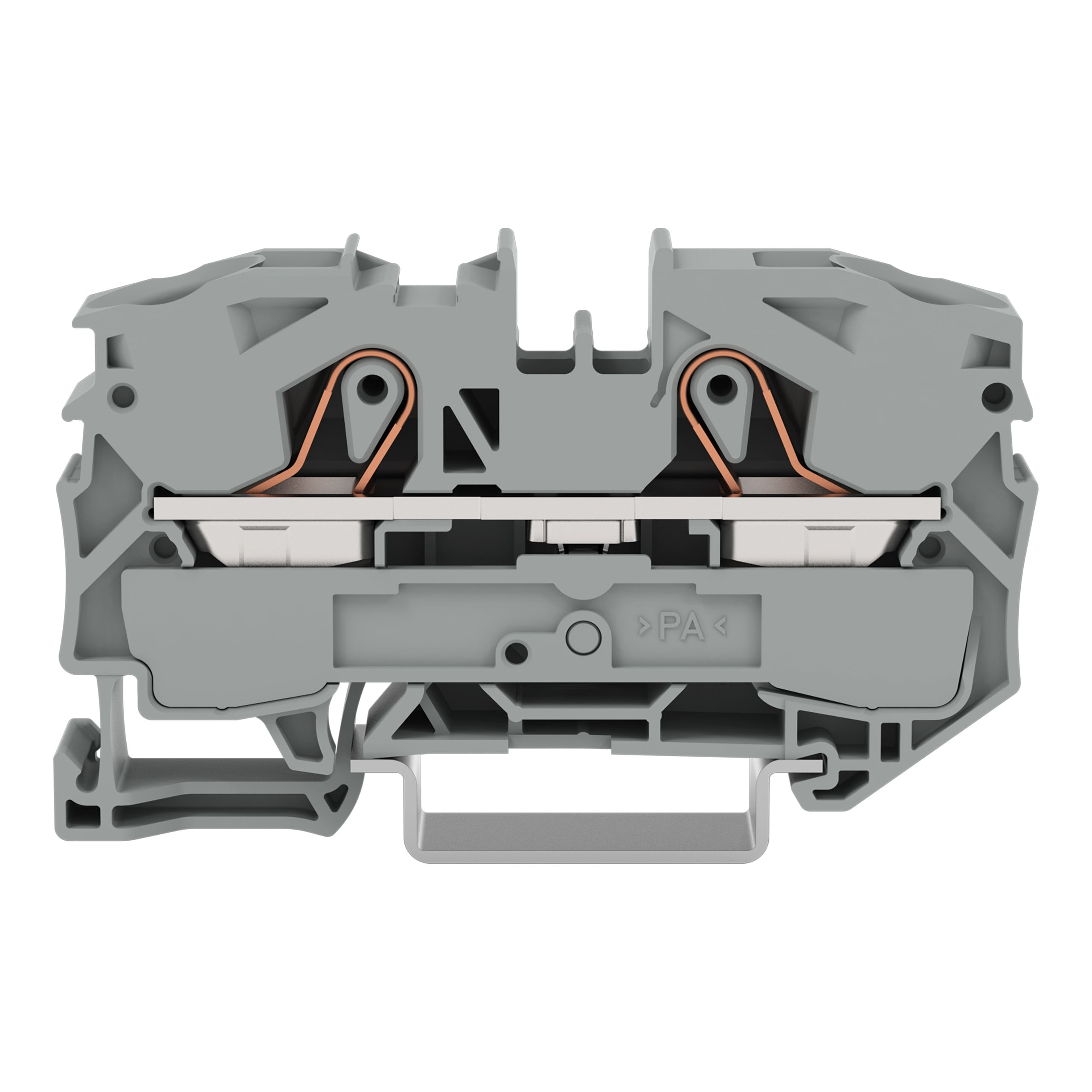 WAGO ELETTRONICA - Morsetto passante per 2 conduttori.16 mm².adatto per applicazioni Ex e II.grigio