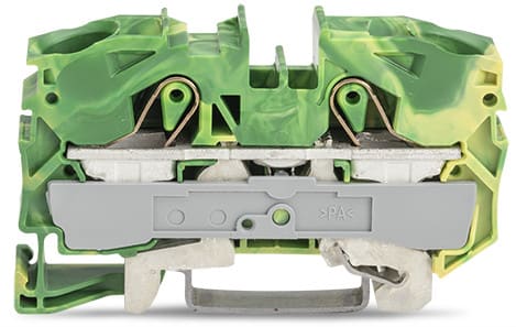 WAGO ELETTRONICA - Morsetto di terra per 2 conduttori.16 mm².adatto per applicazioni Ex e II.verde-giallo 2016-1207