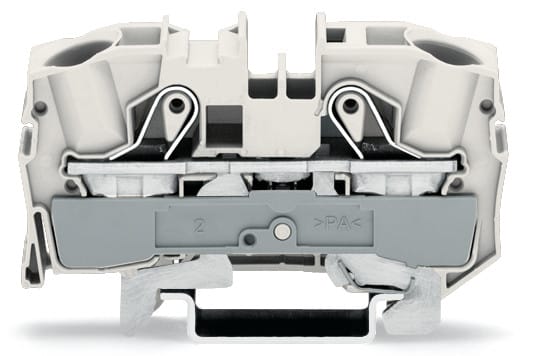 WAGO ELETTRONICA - Morsetto per cavi schermati per 2 conduttori.16 mm².adatto per applicazioni Ex e II.bianco