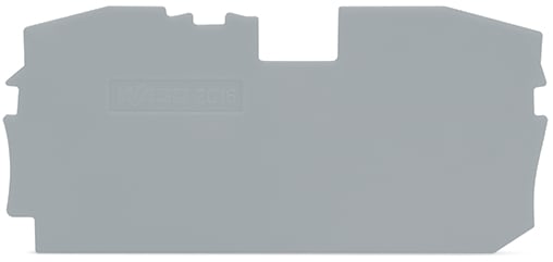 WAGO ELETTRONICA - Piastra terminale e intermedia.spessore 1 mm.grigio
