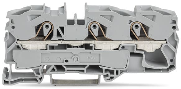WAGO ELETTRONICA - Morsetto passante per 3 conduttori.16 mm².adatto per applicazioni Ex e II.grigio