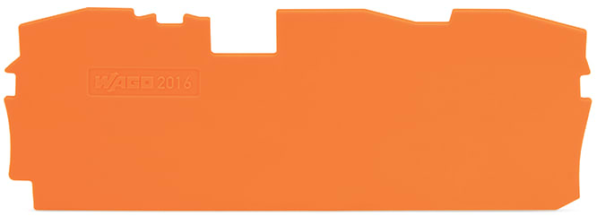 WAGO ELETTRONICA - Piastra terminale e intermedia.spessore 1 mm.arancione 2016-1392