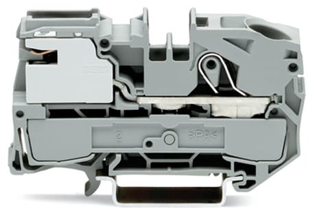 WAGO ELETTRONICA - Morsetto di sezionamento della distribuzione di potenza per 1 conduttore.16 mm².Push-in CAGE CLAMP®.grigio