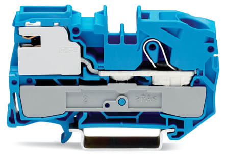 WAGO ELETTRONICA - Morsetto sezionatore del neutro per 1 conduttore.16 mm².Push-in CAGE CLAMP®.blu