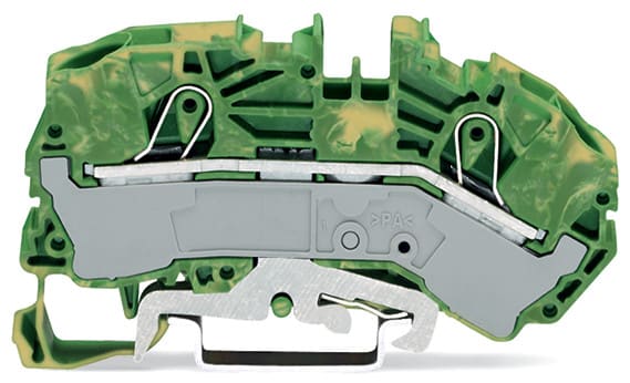 WAGO ELETTRONICA - Morsetto di terra per 2 conduttori.16 mm².marcatura centrale e laterale.verde-giallo