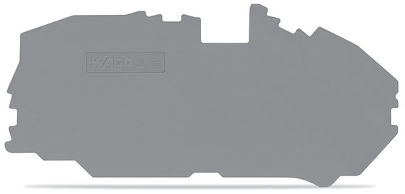 WAGO ELETTRONICA - Piastra terminale.spessore 1 mm.grigio