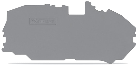 WAGO ELETTRONICA - Piastra terminale.spessore 1 mm.grigio