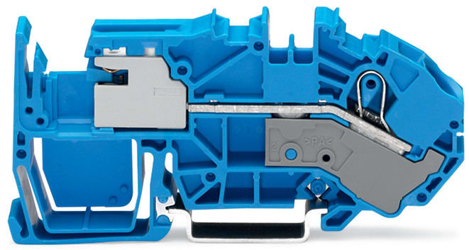WAGO ELETTRONICA - Morsetto sezionatore del neutro per 1 conduttore.16 mm².Push-in CAGE CLAMP®.blu