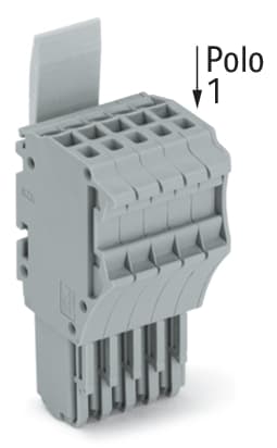WAGO ELETTRONICA - Spina femmina per 1 conduttore.Push-in CAGE CLAMP®.1,5 mm².grigio