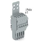 WAGO ELETTRONICA - Spina femmina per 1 conduttore.Push-in CAGE CLAMP®.1,5 mm².grigio