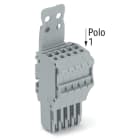 WAGO ELETTRONICA - Spina femmina per 1 conduttore.Push-in CAGE CLAMP®.1,5 mm².grigio