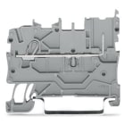 WAGO ELETTRONICA - Morsetto di base per 1 conduttore/1 pin.per guida DIN 35 x 15 e 35 x 7,5.Push-in CAGE CLAMP®.grigio