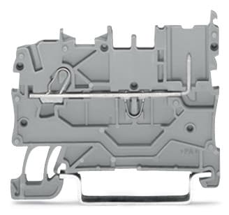 WAGO ELETTRONICA - Morsetto di base per 1 conduttore/1 pin.per guida DIN 35 x 15 e 35 x 7,5.Push-in CAGE CLAMP®.grigio