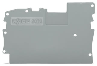 WAGO ELETTRONICA - Piastra terminale e intermedia.spessore 1 mm.grigio 2020-1291