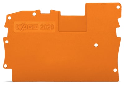 WAGO ELETTRONICA - Piastra terminale e intermedia.spessore 1 mm.arancione