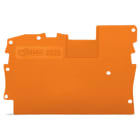 WAGO ELETTRONICA - Piastra terminale e intermedia.spessore 1 mm.arancione