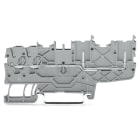 WAGO ELETTRONICA - Morsetto di base per 2 conduttori/2 pin.per guida DIN 35 x 15 e 35 x 7,5.Push-in CAGE CLAMP®.grigio