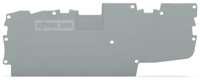 WAGO ELETTRONICA - Piastra terminale e intermedia.spessore 1 mm.grigio 2020-1491