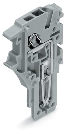 WAGO ELETTRONICA - Modulo terminale per connettore femmina per 1 conduttore.Push-in CAGE CLAMP®.1,5 mm².grigio