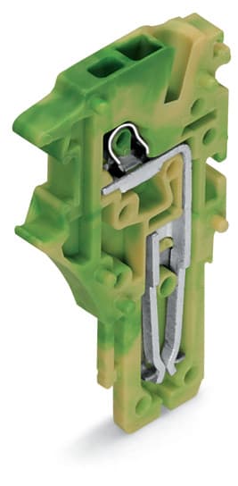 WAGO ELETTRONICA - Modulo terminale per connettore femmina per 1 conduttore.Push-in CAGE CLAMP®.1,5 mm².verde-giallo