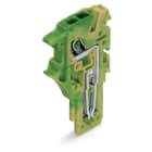WAGO ELETTRONICA - Modulo terminale per connettore femmina per 1 conduttore.Push-in CAGE CLAMP®.1,5 mm².verde-giallo