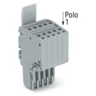 WAGO ELETTRONICA - Connettore femmina per 2 conduttori.Push-in CAGE CLAMP®.1,5 mm².grigio