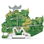 WAGO ELETTRONICA - Morsetto di base a due piani, 2 conduttori/2 pin.Morsetto per conduttore di terra 2 conduttori/2 pin.PE.verde-giallo 2020-2237