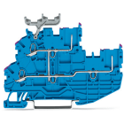 WAGO ELETTRONICA - Morsetto di base a due piani per 2 conduttori/2 pin.Morsetto passante per 2 conduttori/2 pin.N.blu