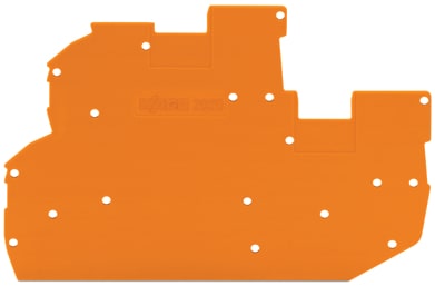 WAGO ELETTRONICA - Piastra terminale e intermedia.spessore 1 mm.arancione