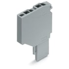 WAGO ELETTRONICA - Modulo iniziale per connettore femmina per 2 conduttori.Push-in CAGE CLAMP®.1,5 mm².grigio