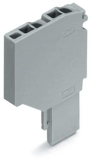 WAGO ELETTRONICA - Modulo iniziale per connettore femmina per 2 conduttori.Push-in CAGE CLAMP®.1,5 mm².grigio