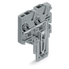 WAGO ELETTRONICA - Modulo terminale per connettore femmina per 2 conduttori.Push-in CAGE CLAMP®.1,5 mm².grigio