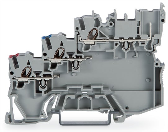 WAGO ELETTRONICA - Morsetto per sensore per 3 conduttori.per sensori PNP (commutazione del positivo).1 mm².grigio