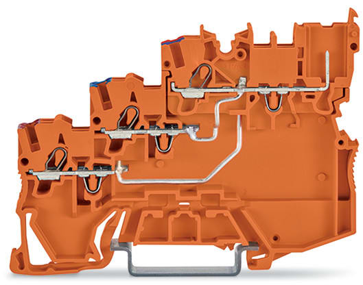 WAGO ELETTRONICA - Morsetto di alimentazione per sensore per 3 conduttori.per sensori PNP (commutazione del positivo).1 mm².arancione