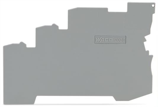 WAGO ELETTRONICA - Piastra terminale e intermedia.spessore 1 mm.per morsetti per 3 conduttori.grigio