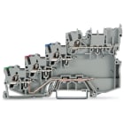 WAGO ELETTRONICA - Morsetto per sensore per 4 conduttori.per sensori PNP (commutazione del positivo).con contatto di terra.grigio