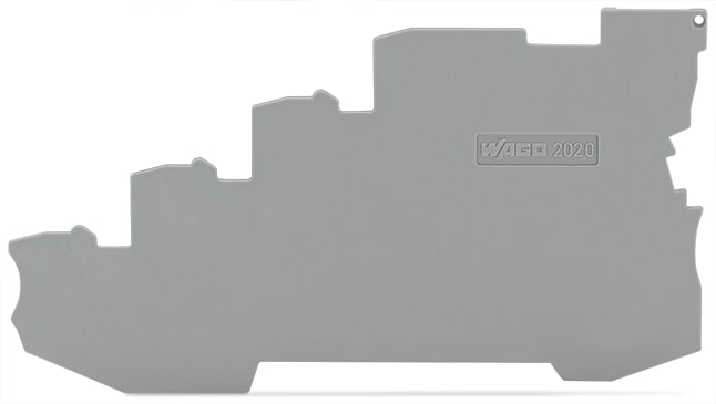 WAGO ELETTRONICA - Piastra terminale e intermedia.spessore 1 mm.per morsetti per 4 conduttori.grigio