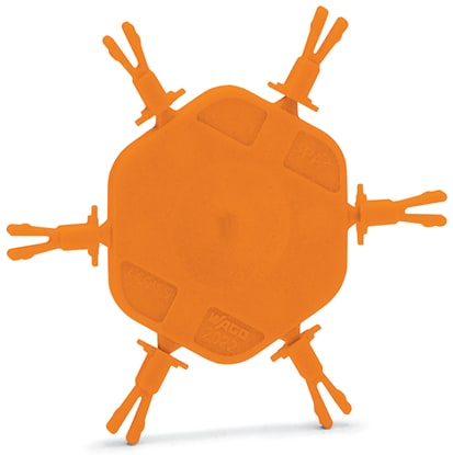 WAGO ELETTRONICA - Supporto con 6 spine di codifica.per codificare i connettori femmina.arancione