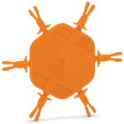 WAGO ELETTRONICA - Supporto con 6 spine di codifica.per codificare i connettori femmina.arancione