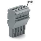WAGO ELETTRONICA - Spina femmina per 1 conduttore.Push-in CAGE CLAMP®.4 mm².grigio