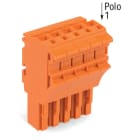 WAGO ELETTRONICA - Spina femmina per 1 conduttore.Push-in CAGE CLAMP®.4 mm².arancione