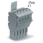 WAGO ELETTRONICA - Spina femmina per 1 conduttore.Push-in CAGE CLAMP®.4 mm².grigio
