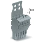 WAGO ELETTRONICA - Spina femmina per 1 conduttore.Push-in CAGE CLAMP®.4 mm².grigio