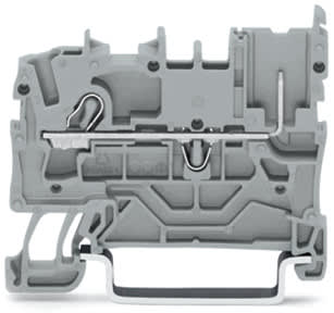 WAGO ELETTRONICA - Morsetto di base per 1 conduttore/1 pin.2,5 mm².per guida DIN 35 x 15 e 35 x 7,5.grigio