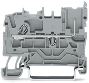 WAGO ELETTRONICA - Morsetto di base per 1 conduttore/1 pin.2,5 mm².per guida DIN 35 x 15 e 35 x 7,5.grigio