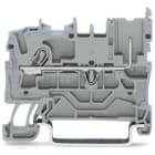 WAGO ELETTRONICA - Morsetto di base per 1 conduttore/1 pin.2,5 mm².per guida DIN 35 x 15 e 35 x 7,5.grigio