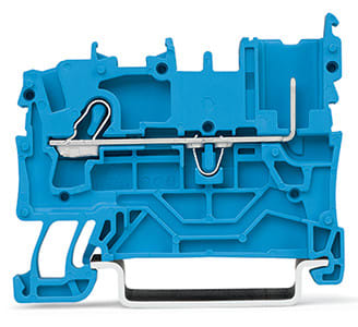 WAGO ELETTRONICA - Morsetto di base per 1 conduttore/1 pin.2,5 mm².per guida DIN 35 x 15 e 35 x 7,5.blu