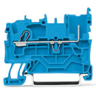 WAGO ELETTRONICA - Morsetto di base per 1 conduttore/1 pin.2,5 mm².per guida DIN 35 x 15 e 35 x 7,5.blu