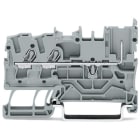 WAGO ELETTRONICA - Morsetto di base per 2 conduttori/1 pin.2,5 mm².per guida DIN 35 x 15 e 35 x 7,5.grigio 2022-1301