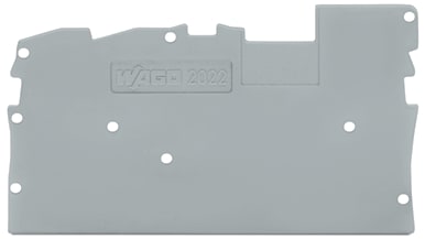WAGO ELETTRONICA - Piastra terminale e intermedia.spessore 1 mm.grigio